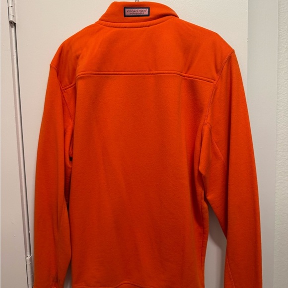 Vineyard Vines Men Small Orange “RO” engraved pullover sweater 1/4 zip - Picture 7 of 8